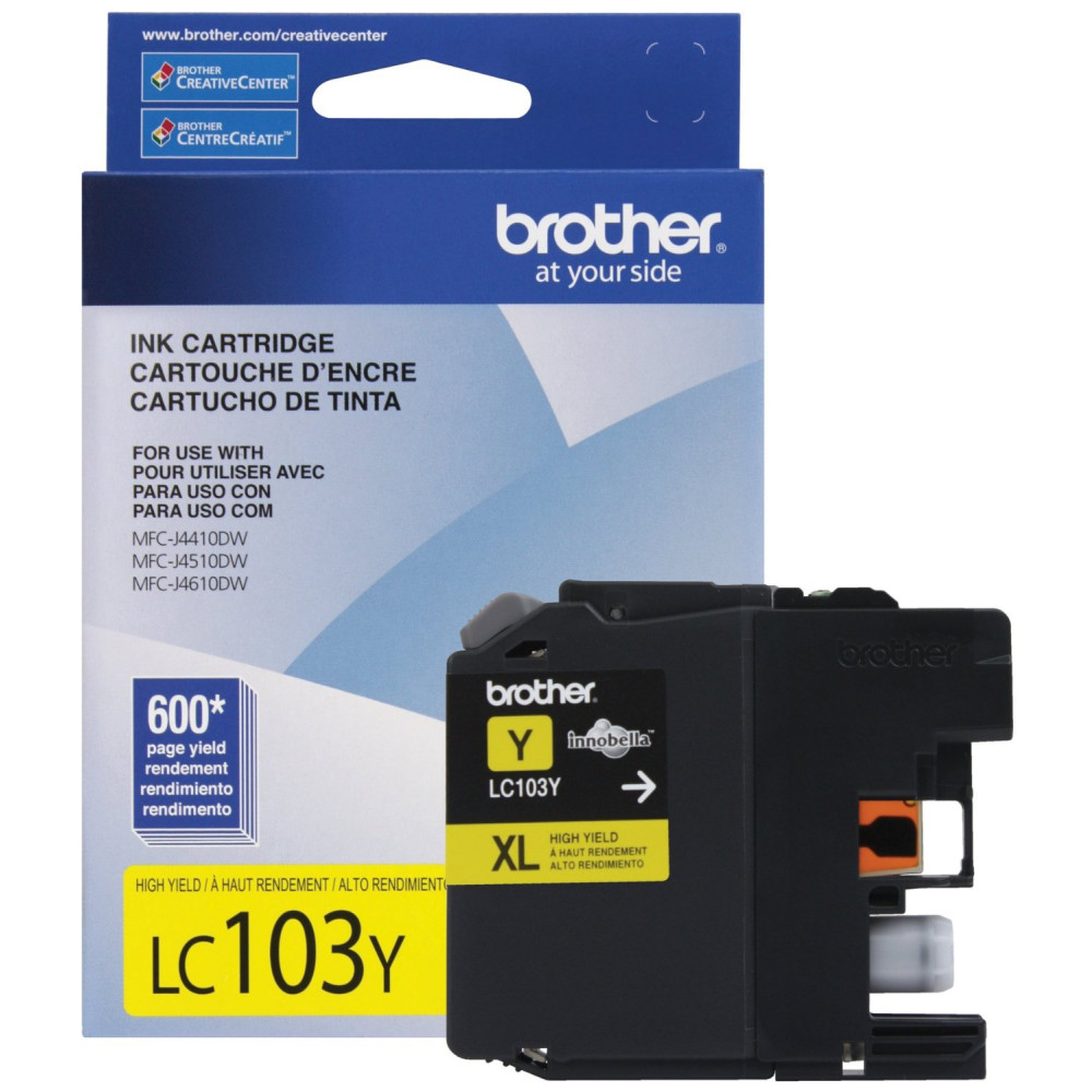 Brother LC103 High Yield Cartridge Ink, Yellow