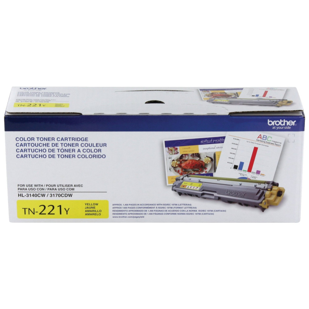 Brother TN221Y Standard Yield Yellow Toner Cartridge