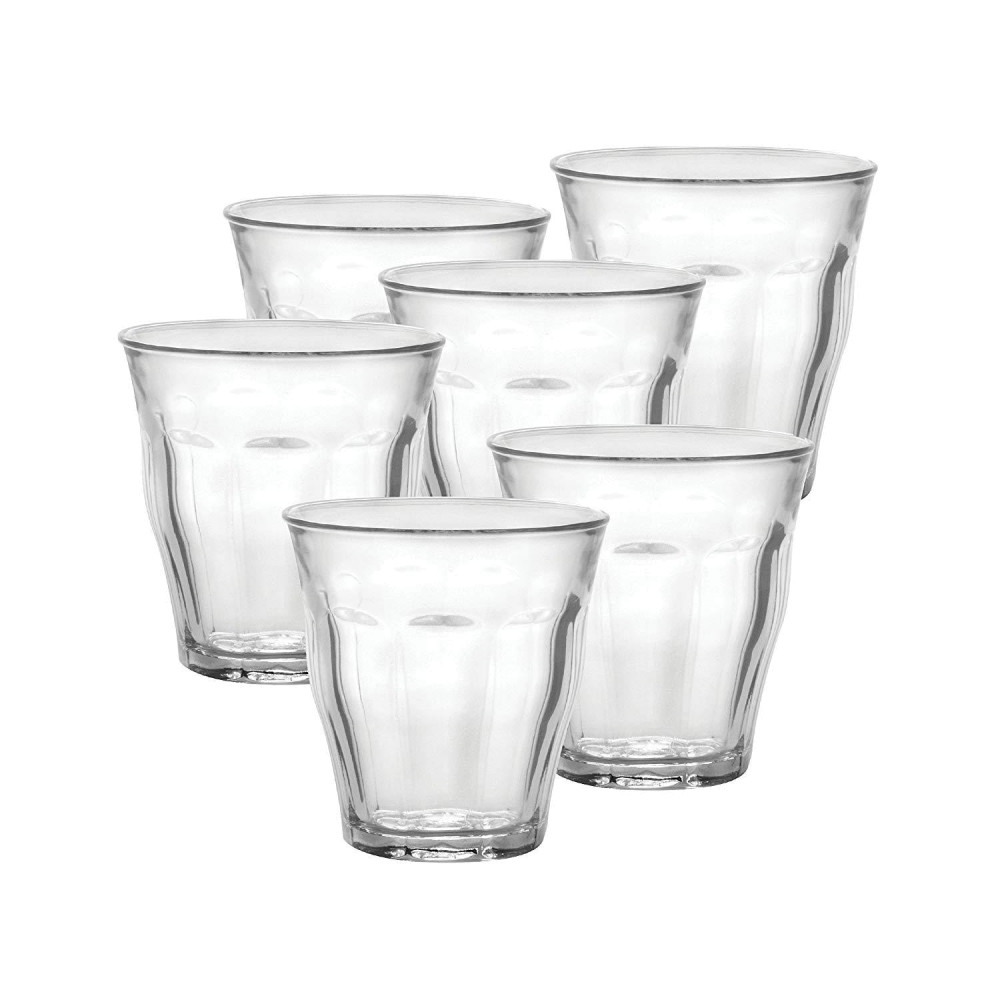 Duralex 25 cl Picardie Tumbler, Pack of 6, Clear Glass. 
