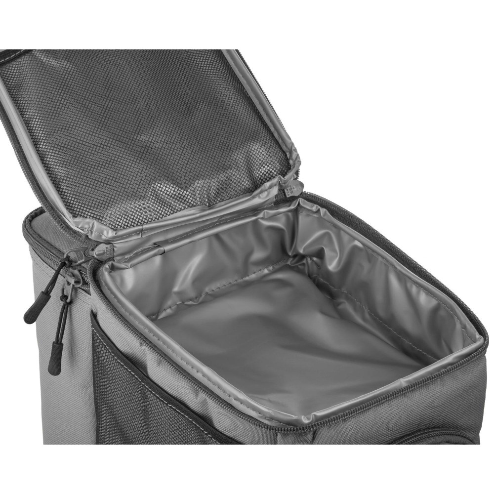 HemingWeigh Insulated Lunch Bag Durable Lunch Box with Drink Cooler Compartment. Detachable Shoulder Strap 3 Plastic Food Storage Containers Ice Pack Included. Gray A Y Electronics