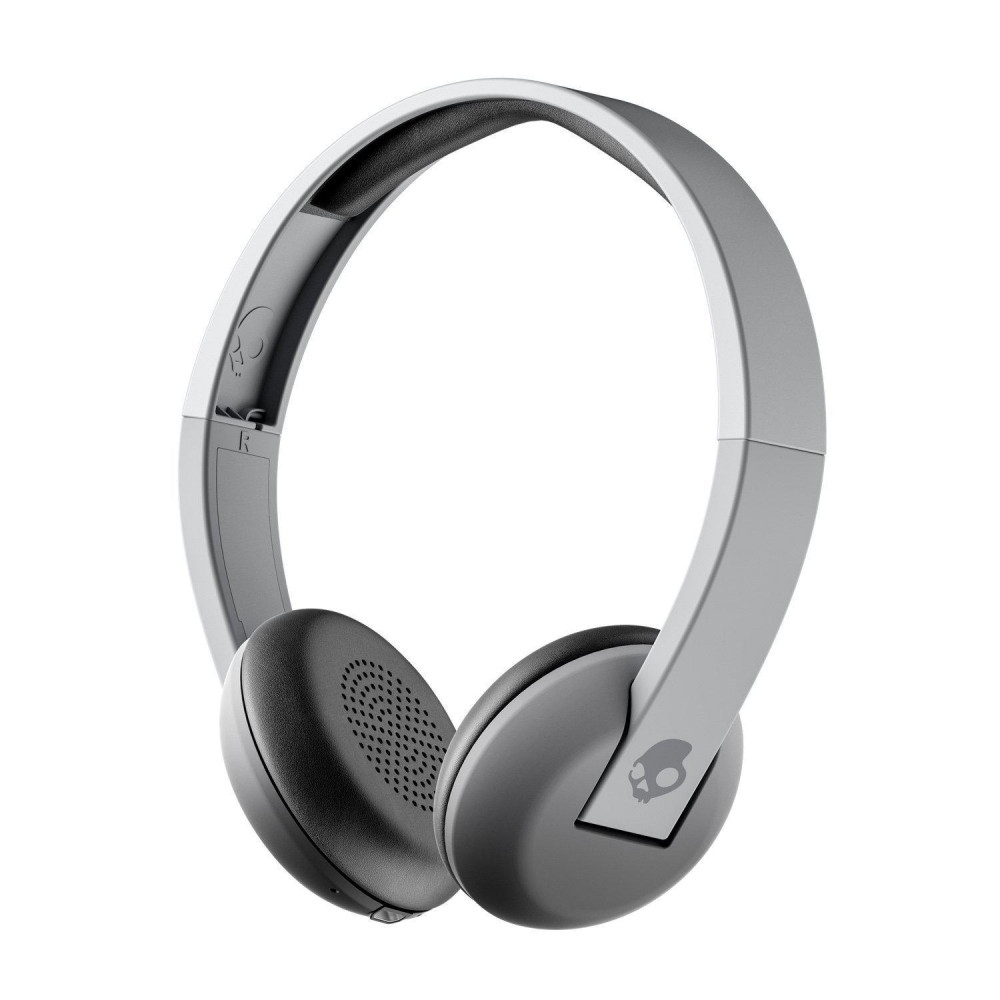 Skullcandy Uproar Bluetooth Wireless On-Ear Headphones with Built-In Microphone and Remote, 10-Hour Rechargeable Battery, Soft Synthetic Leather Ear Pillows for Comfort, Gray Fade 