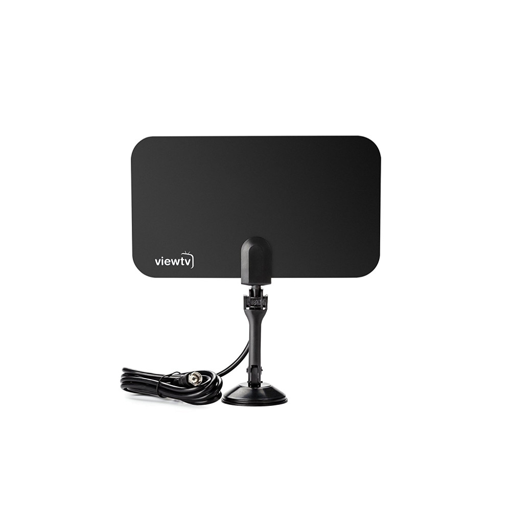 ViewTV Flat HD Digital Indoor TV Antenna - 25 Miles Range - Black