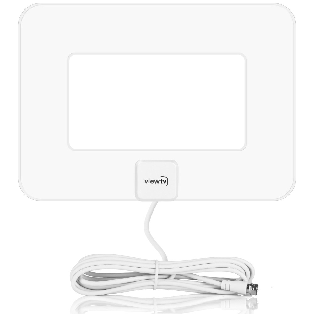 ViewTV VT-9047E Flat Amplified HD Digital TV Antenna - 80 Mile Range - White