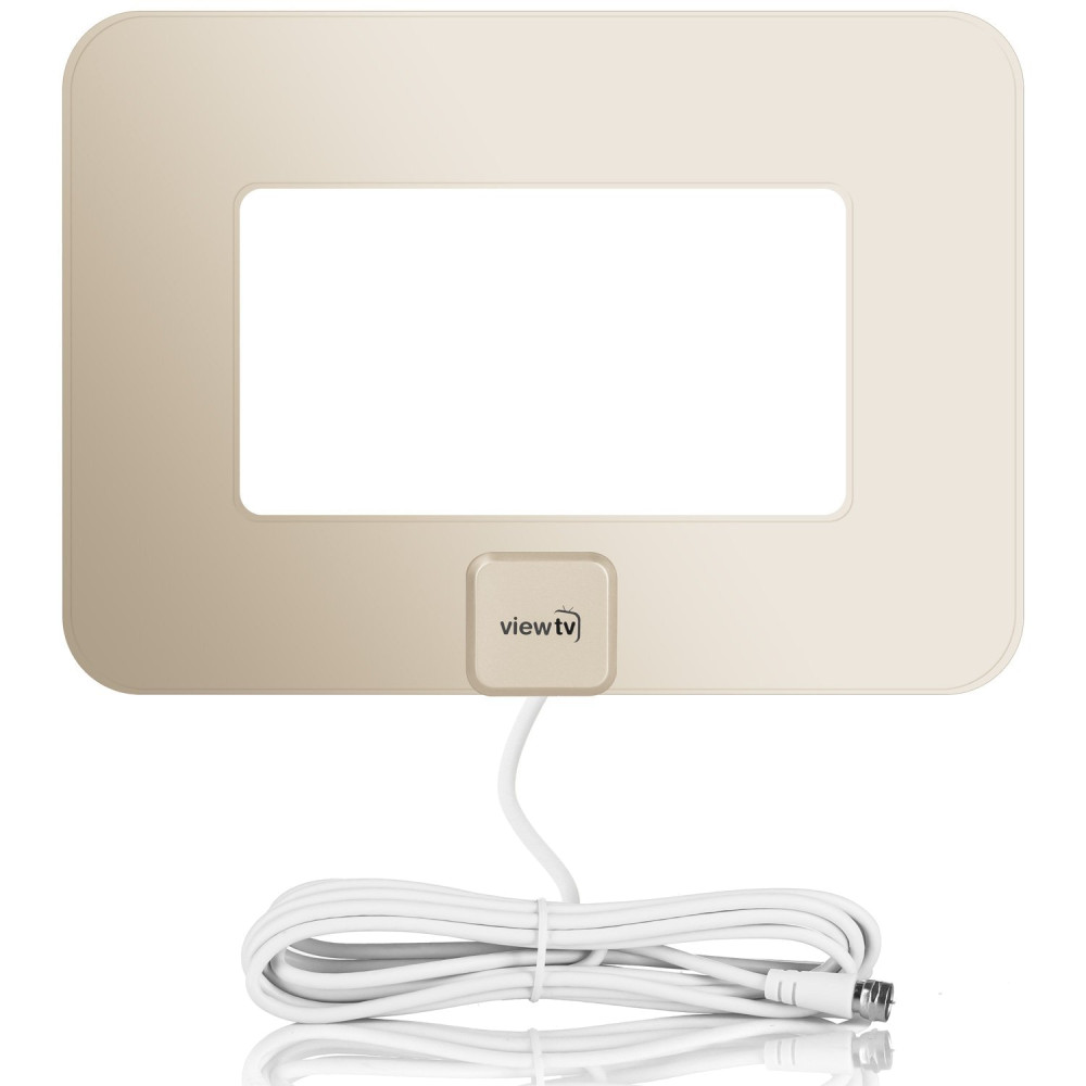 ViewTV VT-9047GE Flat Amplified HD Digital TV Antenna - 80 Mile Range - Gold