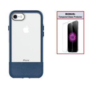 Otterbox Exclusive Bundle: Ultra-Slim Case for iPhone 8/7 – Extreme Drop Protection - Premium Leather with Clear Design - Scratch Resistant – Blazer + Bonus Clear Tempered Glass Screen Protector 