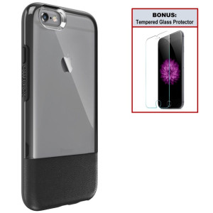 Otterbox Exclusive Bundle: Ultra-Slim Case for iPhone 6 Plus/6s Plus – Extreme Drop Protection - Premium Leather - Scratch Resistant – Black + Bonus Clear Tempered Glass Screen Protector 